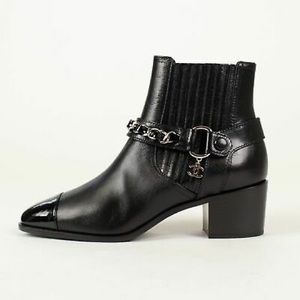 Chanel Western Boots with CC Chain Size 38